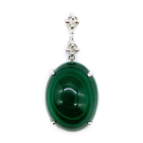 Jewelry Pendant Malachite Head Platinum 3715311